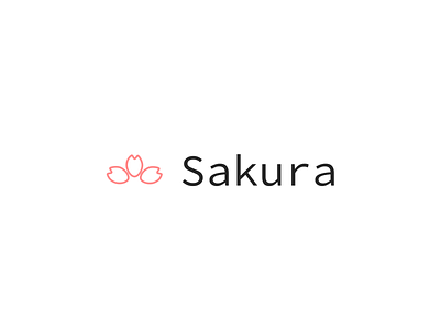 Thirty Logos | Day 18 | Sakura branding clean concept design flat graphic design graphic designer icon identity illustration lettering logo logo design minimal photoshop thirty logos thirtylogos type typography vector