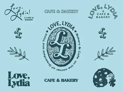 Love Lydia 2 bakery branding cafe coffee food illustration logo restaurant type typography