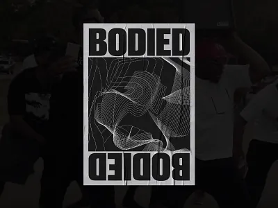 Bodied bold type concert poster geometric hip hop illustration lines minneapolis mn poster rap show poster thick lines type typography