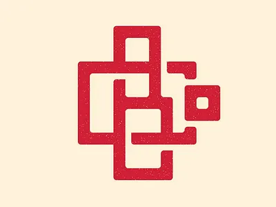 Circle B Vintage Logo brand graphic grid identity logos monogram patch texture vintage