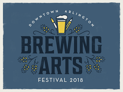 Brewing Arts Festival apparel design arlington arlingtontx arts brewing design festival illustration illustrator tshirt design type typography