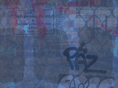 Fence in San Francisco blue grafitti san francisco sign vector vectorart