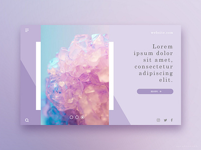 Daily Ui: 003 above the fold clean crystal daily ui daily ui 003 home page landing page purple simple