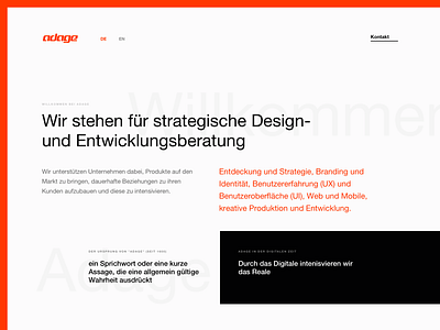 Adage design layout minimal ui ux