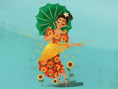 Patadyong Dress filipino illustration