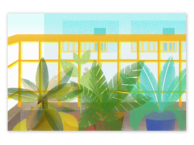 The Balcony adobe adobesketch digital illustration illustrated illustrations ipadpro