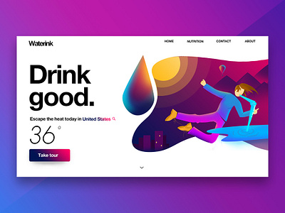 Landing page design design gradient design illustration landingpage ui webdesign