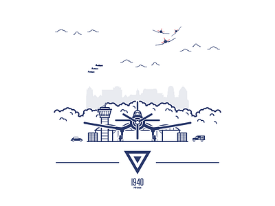 F4U CORSAIR airplanes design illustration vector