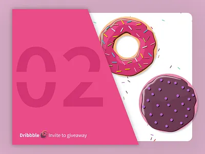 Dribbble Invite design donut dribbble dribbble best shot invitation invite love