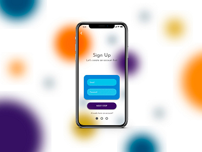 Daily UI #001 Sign Up Screen 001 app circles clean daily ui sign in sign up ui ux