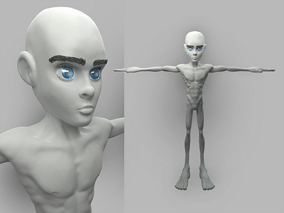 3d character: Maximilian, step 1 3d 3d character animated short animation animation after effects blender boy c4d character design highpoly illustration model modeling clay pixar sculpt videogame