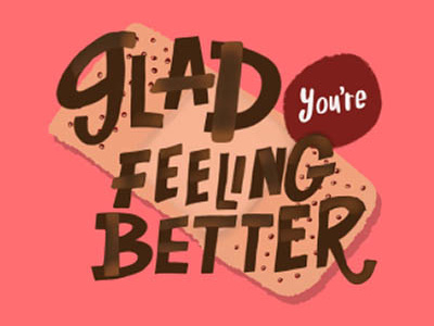 Bandaid_Greetingcard design digital illustration hand lettering handlettering illustration