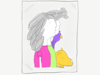 Family Portrait adobesketch dog doodle family illustration parrot portrait