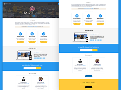 Home Page Redesign - Portfolio Website coder portfolio programmer software developer webdesign website