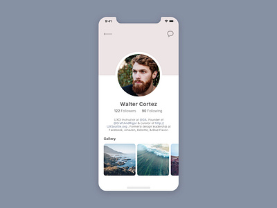 Daily UI #006 User Profile dailyui006 userprofile