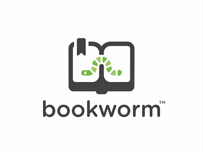 Day 14 of #thirtylogos challenge: BookWorm books bookworm design logo thirtylogos worm