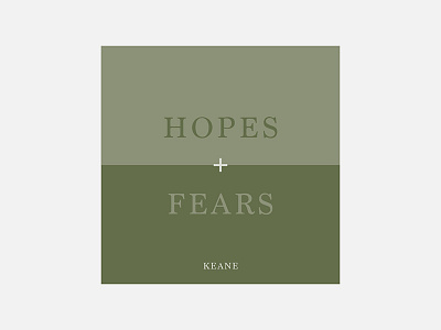 Hopes and Fears – Keane 100 day project album cover design keane minimalism personal project typography