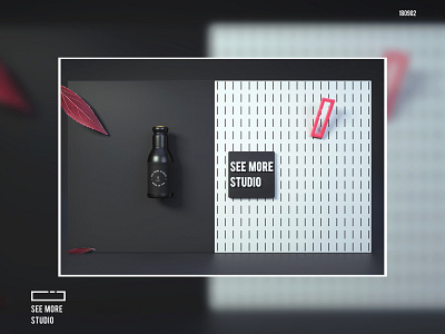 studio 3d black design ui web