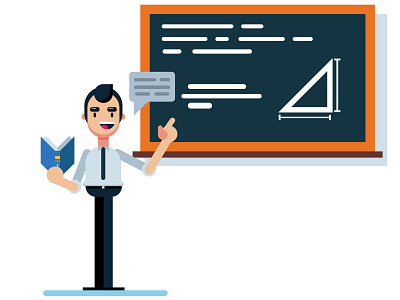 Teacher 2 art design digitalart flatdesign graphicdesign illustration people profesor school study teacher vector