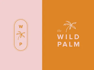 The Wild Palm Secondary Marks branding design gold illustration logo minimal secondary mark typography wild palm wordmark