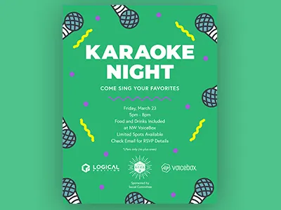 Karaoke Night Poster event illustator karaoke poster poster art poster design
