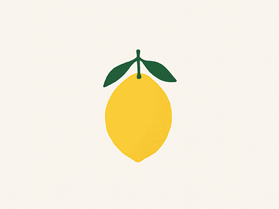 LEMON digital fruit illustration lemon