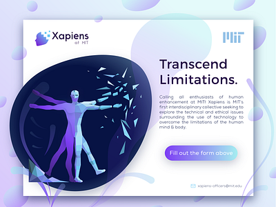 Xapiens Introduction 2d branding design dna human body illustration logo mit poly vector vitruvian web