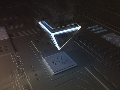 ZONE 3d c4d neon surreal triangle zone