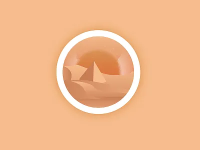 Desert Badge badge design graphic illustration