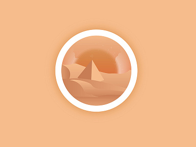 Desert Badge badge design graphic illustration