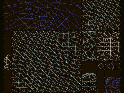 HUDs 024 003 abstract data design generative geometric grid processing ui