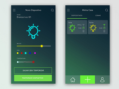 Setting a Smart Lamp application design icon interaction ui ux