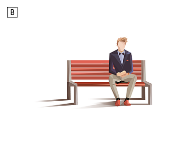 A Lonely Boy adobeillustrator creative design graphic illustration polygonal vector