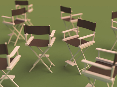 Film Chair (Blender 3D) 3d 3d animation 3dart blender blender 3d chair cinema cinema4d clean cycles depth of field depthoffield dof illustration lowpoly rendering simple