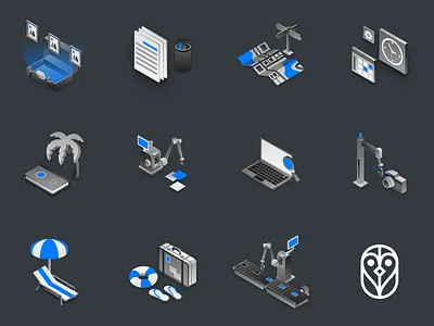 Nocturnal Cover Image gradient icon illustration image journal nocturnal owl product tech ui