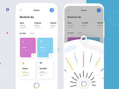 Students Go - Goal UX acheive creative dhipu dhipu mathew easy education goal habits inspire uxd interaction design ios students go study todo ui