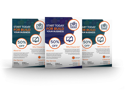 IT Solution Business Flyer branding design flyer graphic design illustration vector