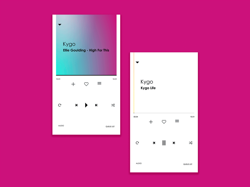 Deezer Music Player 009 app dailyui dailyui009 deezer design mobile mobileapp music musicplayer ui