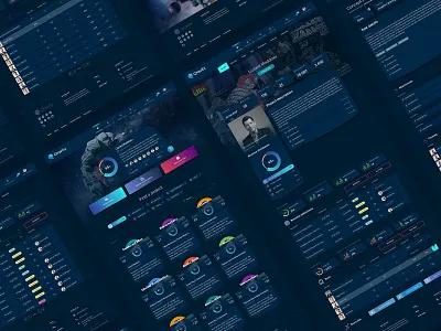 Cryptocurrency ICO token project dashboard app chart clean dark dashboard design flat graph muzli sketch ui ukraine ux web