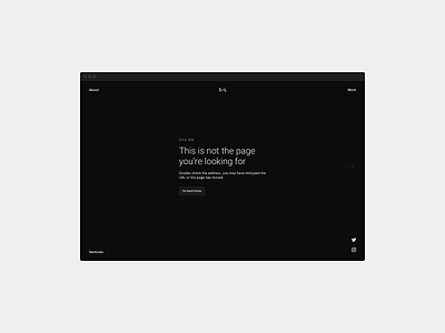 Daily UI 008 — 404 Page 404 404 error dailyui minimal ui web