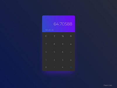 Daily UI Challenge #004 - Calculator dailyui design ui