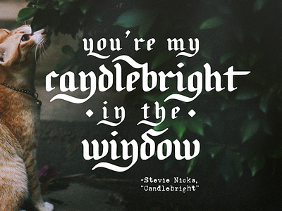 Candlebright font blackletter calligraphy font design font gothic typography