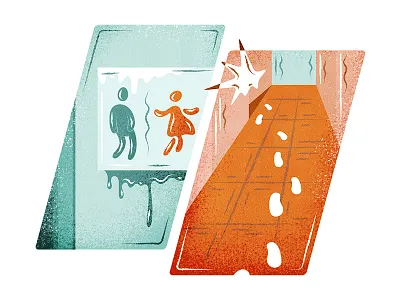 Come in a rush | 来也匆匆 chinese chineseidiom design flat fourchars hiwow idiom illustration restroom toilet vector