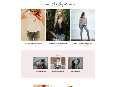 Seaford WordPress Theme - Fashionist Blog Version article blog fashion fashion blog grid lifestyle blog meta stylish touchsize wordpress wp