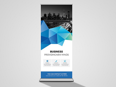 Corporate Roll up Banner branding brochure business catalogue clean design editorial elegant indesign modern studio template