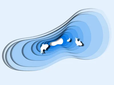 Depth illustration 2 creative design depth design flat design flat 3d illustration ui ux vector