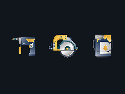 construction tool - gradient icon design color design gradient color icon illustration logo ui