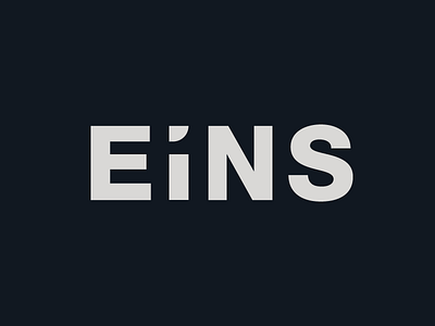 Eins brand design branding eins logo number 1 semantic semantic typography typography