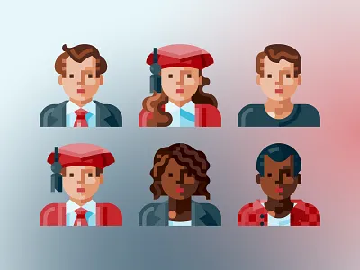 Avatars account flat icon graphic design icon profile ui user