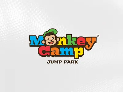 Monkey Camp illustration logo logotype monkey park typography